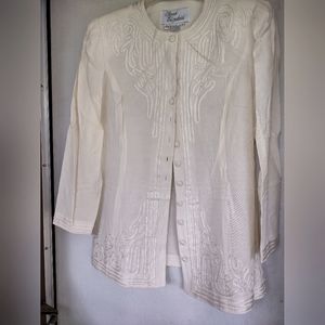 Vintage Sara Elizabeth 2 piece Jacket & Skirt color White size 14